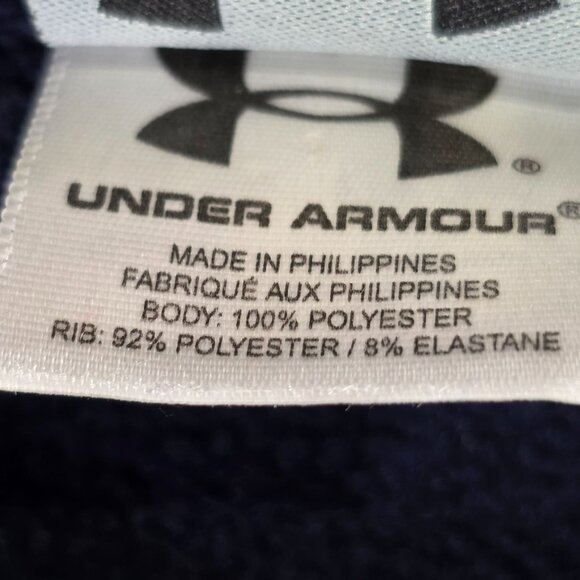 Mens Under Armour Blue Fleece Full Zip Jacket 100% Polyester Long Sleeve Size L - Picture 3 of 8